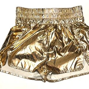 Gold Metallic Women's Shorts